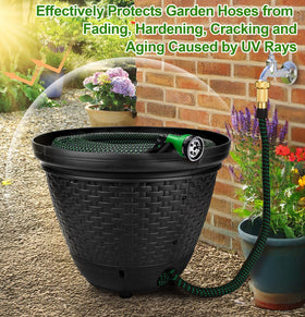 Riokko large capacity organizer safely houses up to 400 ft retractable hoses.