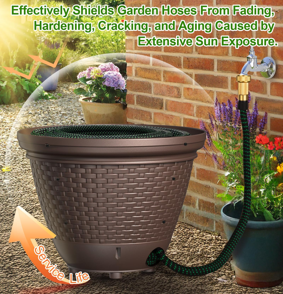 Riokko weather-resistant ABS construction endures year-round outdoor exposure.