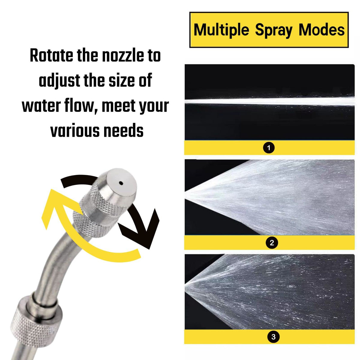 Riomhorry lockable valve reduces hand fatigue during spraying.