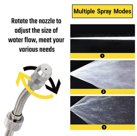 Riomhorry lockable valve reduces hand fatigue during spraying.