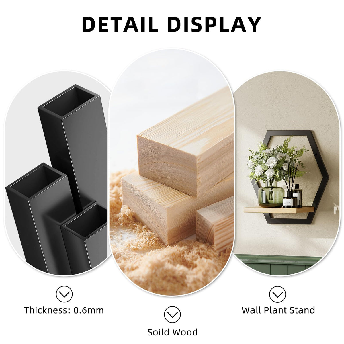Rioneta 9-inch natural wood shelf brings warm, compact storage.