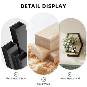 Rioneta 9-inch natural wood shelf brings warm, compact storage.
