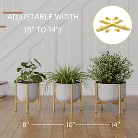 Rioneta black metal stand provides stable balance and floor protection.