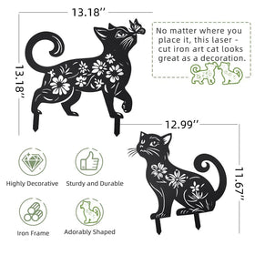 Rioneta memorial cat garden stake honors loved furry companions.