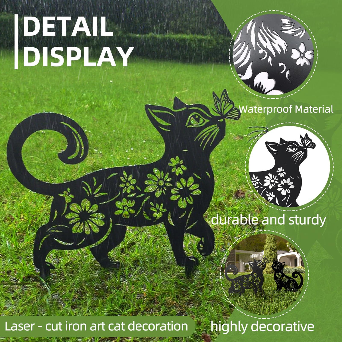 Rioneta outdoor lawn decor for patios and flower beds.
