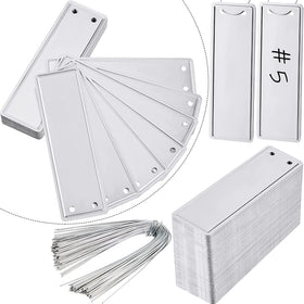 Ripeng aluminum plant label with a 6-inch wire for durable outdoor marking.