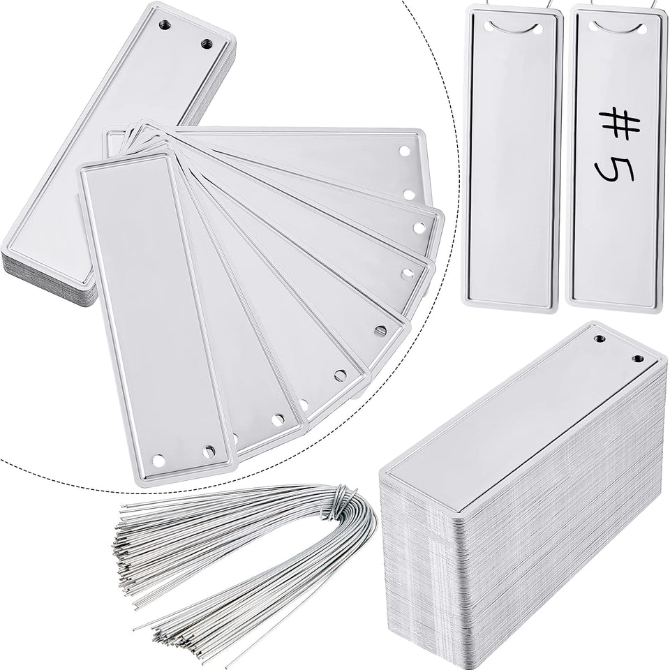 Ripeng aluminum plant label with a 6-inch wire for durable outdoor marking.