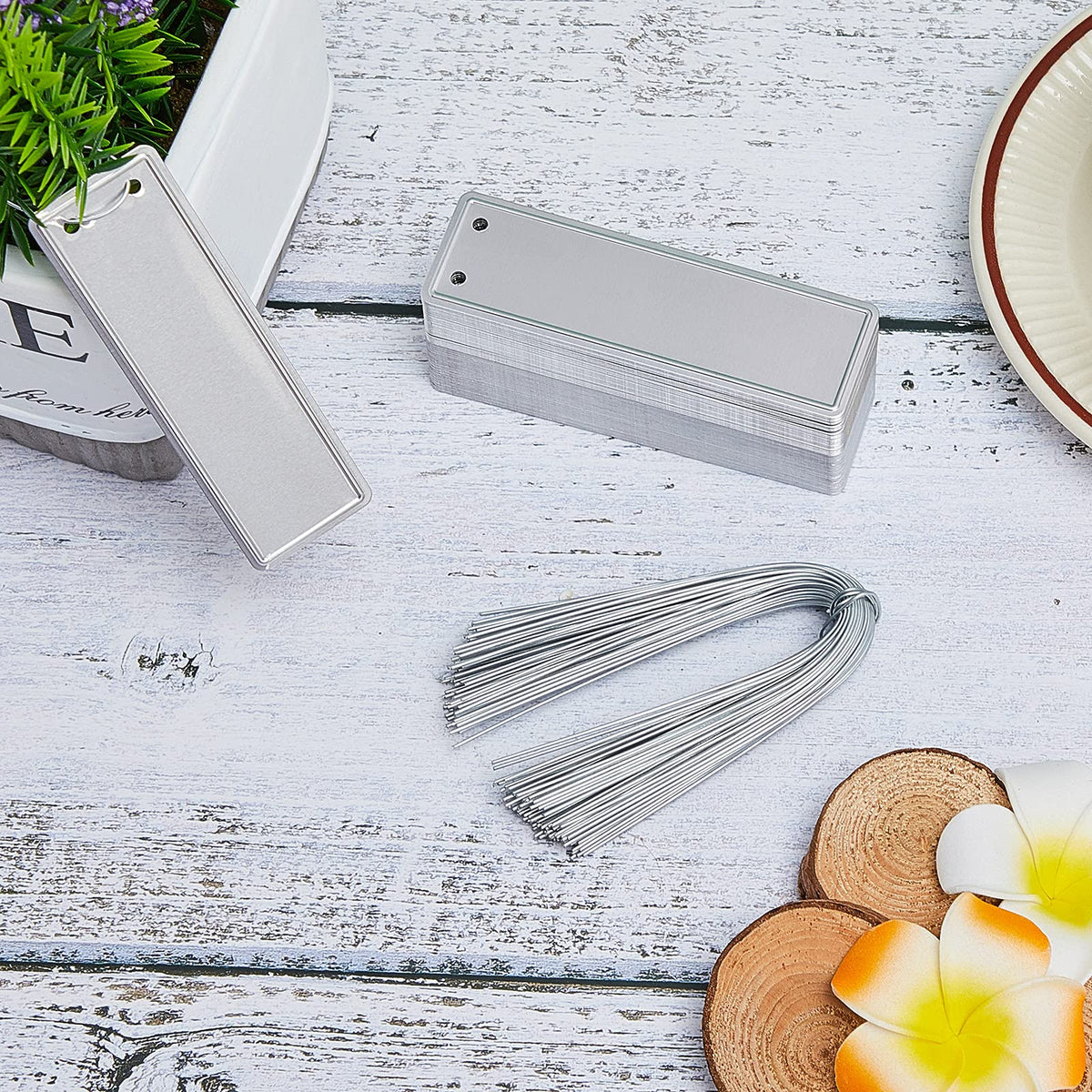 Ripeng aluminum plant tags for garden use in greenhouse and beds.