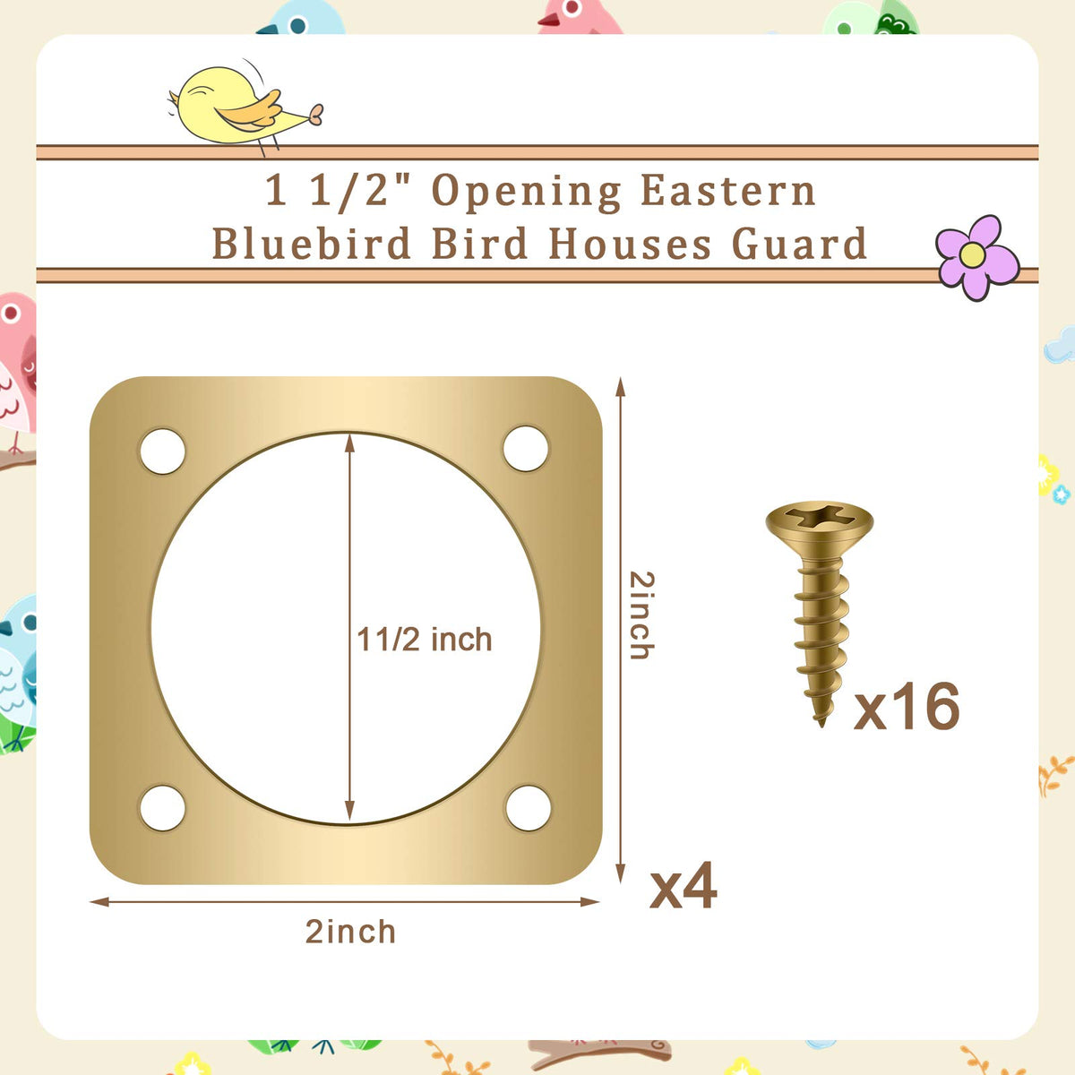 Ripeng bluebird house guard durable copper deters predators