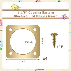Ripeng copper portal guard on bluebird house helps deter predators.