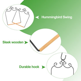 Ripeng hummingbird swing compact size fits balconies and small patios for bird watching