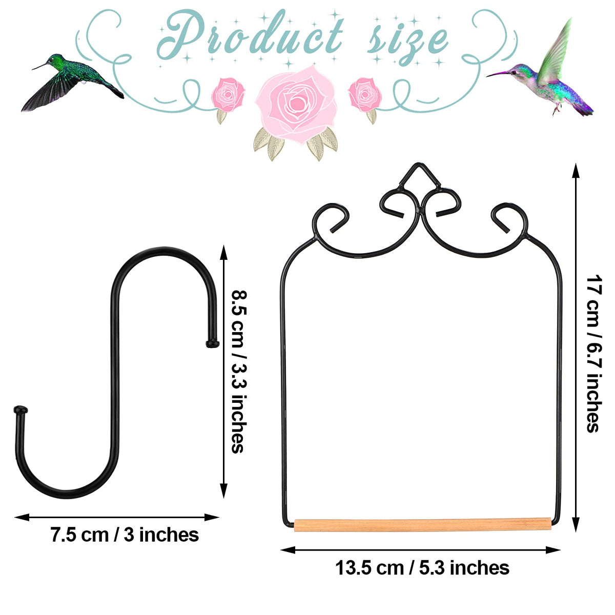 Ripeng hummingbird swing with S hook for simple indoor or outdoor hanging