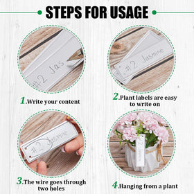 Ripeng write-on plant tag surface ready for marker or pencil writing.
