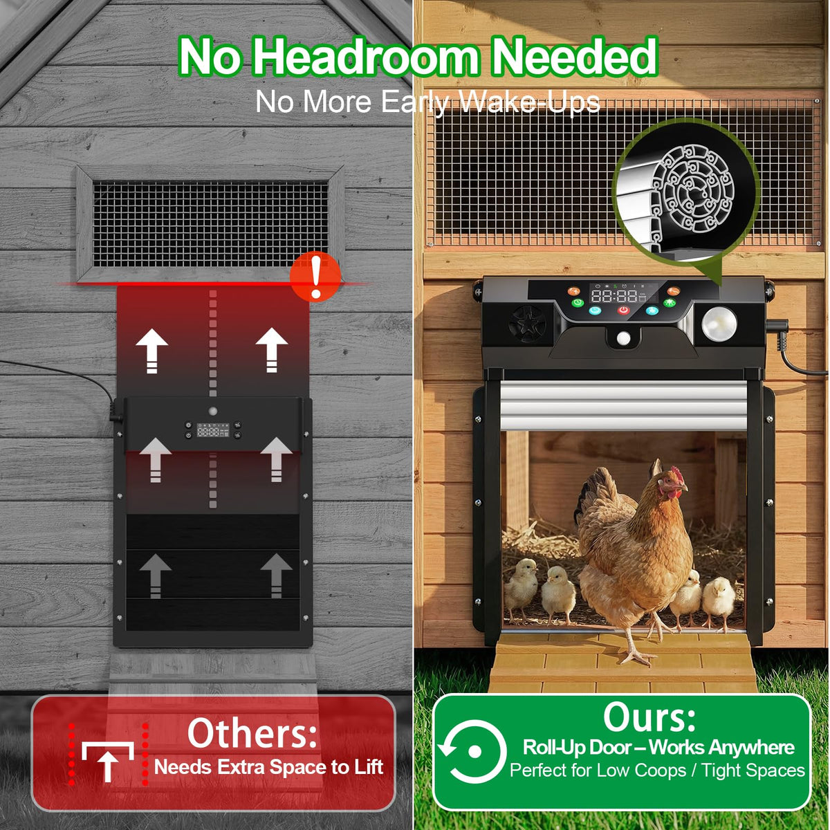 Ripom installation guide demonstrates mounting the door in compact spaces.