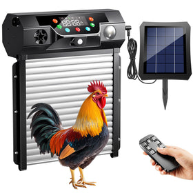 Ripom solar-powered automatic coop door opens smoothly at dawn for easy flock access.