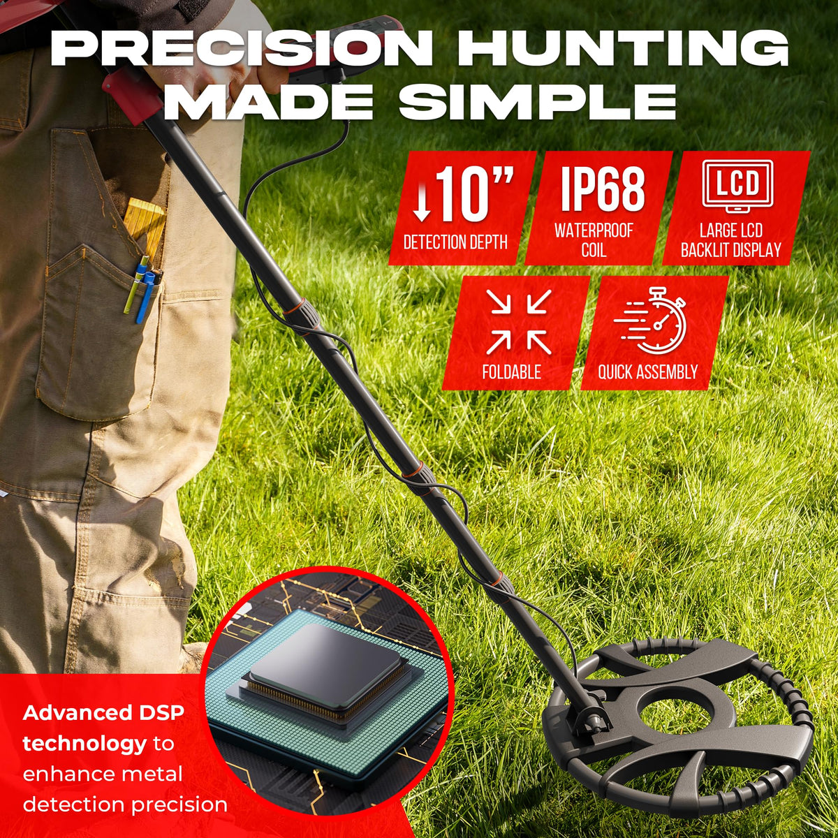 RipTic 10-inch IP68 waterproof coil ready for water and shore detecting