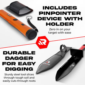 RipTic dagger-style digger tool for efficient soil excavation