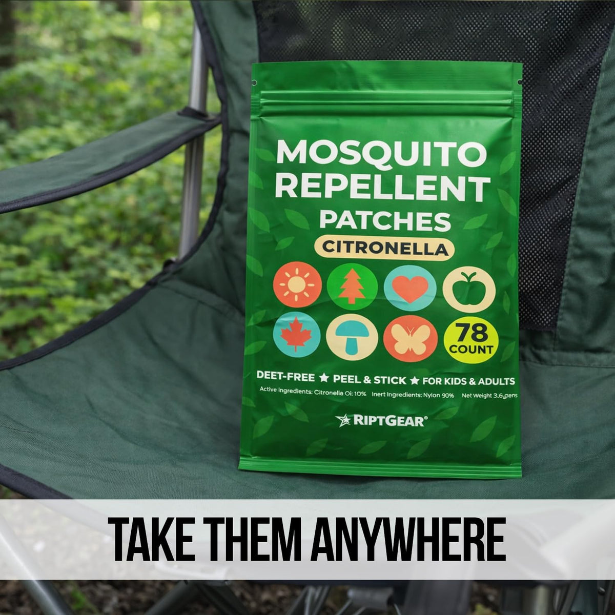 RiptGear patches withstand all weather during outdoor activities.