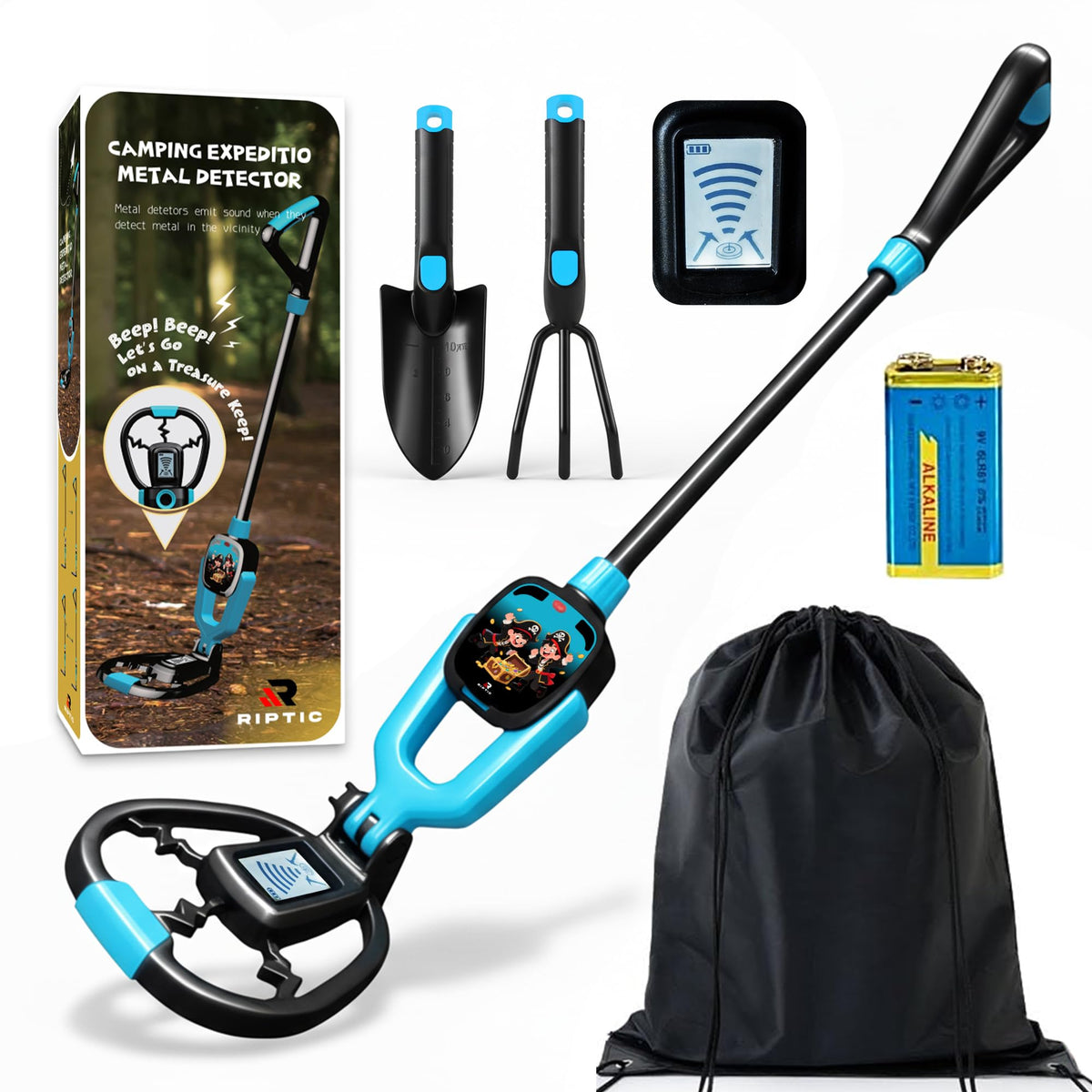 RIPTIC Kids metal detector with adjustable stem for growing explorers