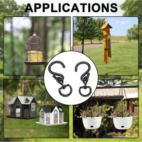 Rierdge multi-use hook supports lights, wind chimes, baskets, and feeders.
