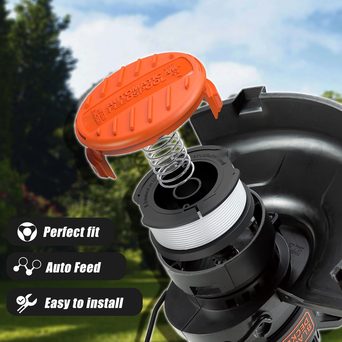 RISELION AF-100 automatic feed spool in use during trimming sessions