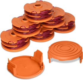 RISELION WA0007 spool for Worx WG116, front view, durable 0.065 in line for fast cutting.