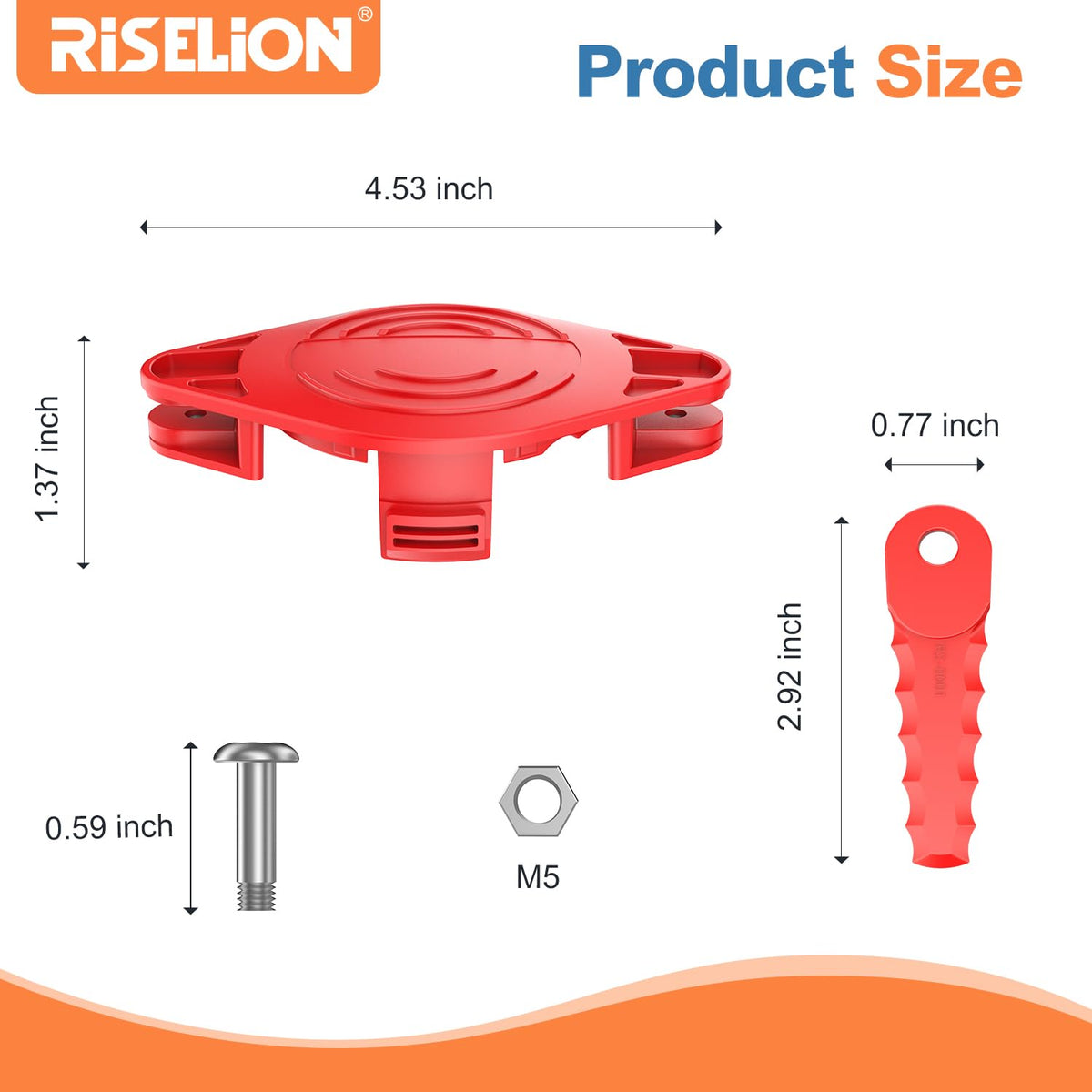 RISELION bladed head con cuchillas dobles para reducir atascos.