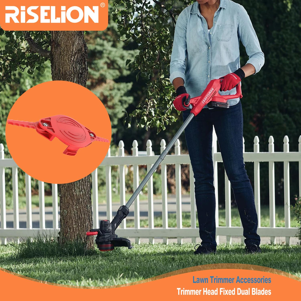 RISELION bladed head uso seguro lejos de bordes y objetos duros.