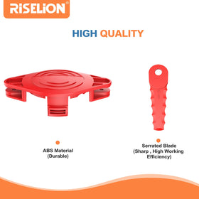 RISELION bladed head corta hierba gruesa de forma eficiente.