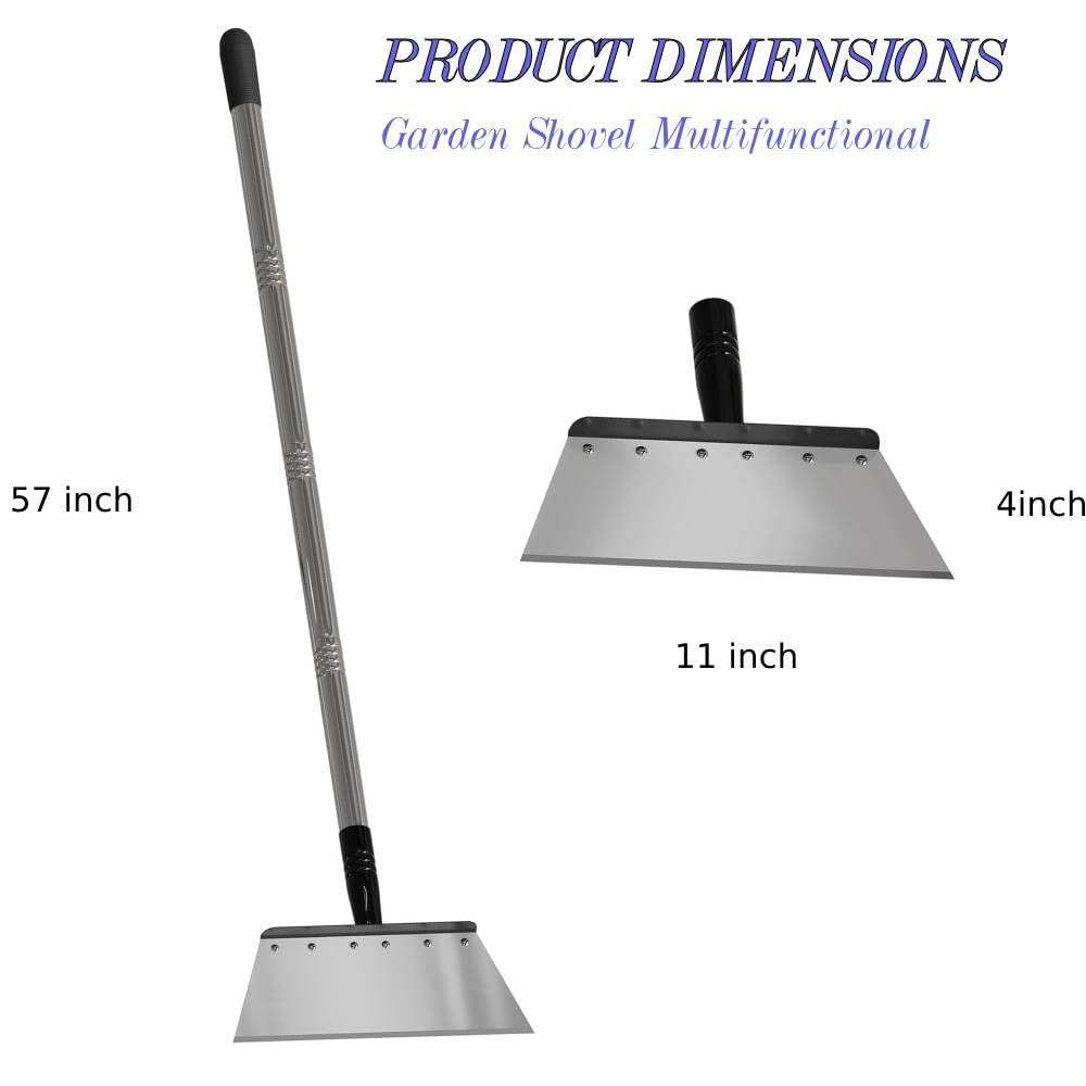 RISETEX built-in scraper edge tackles ice and stubborn weeds