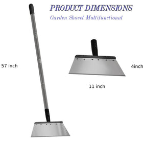RISETEX built-in scraper edge tackles ice and stubborn weeds