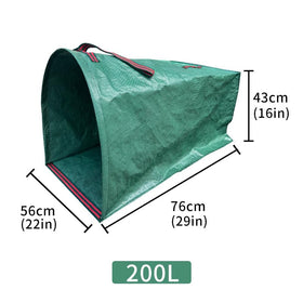 RISETEX collapsible yard trash can folds for storage.