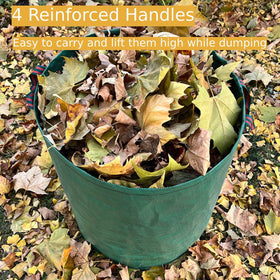 RISETEX durable leaf bag with four handles ready for heavy clippings