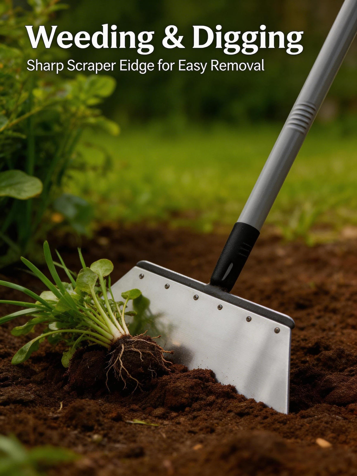 RISETEX heavy-duty stainless steel shovel withstands tough yard tasks