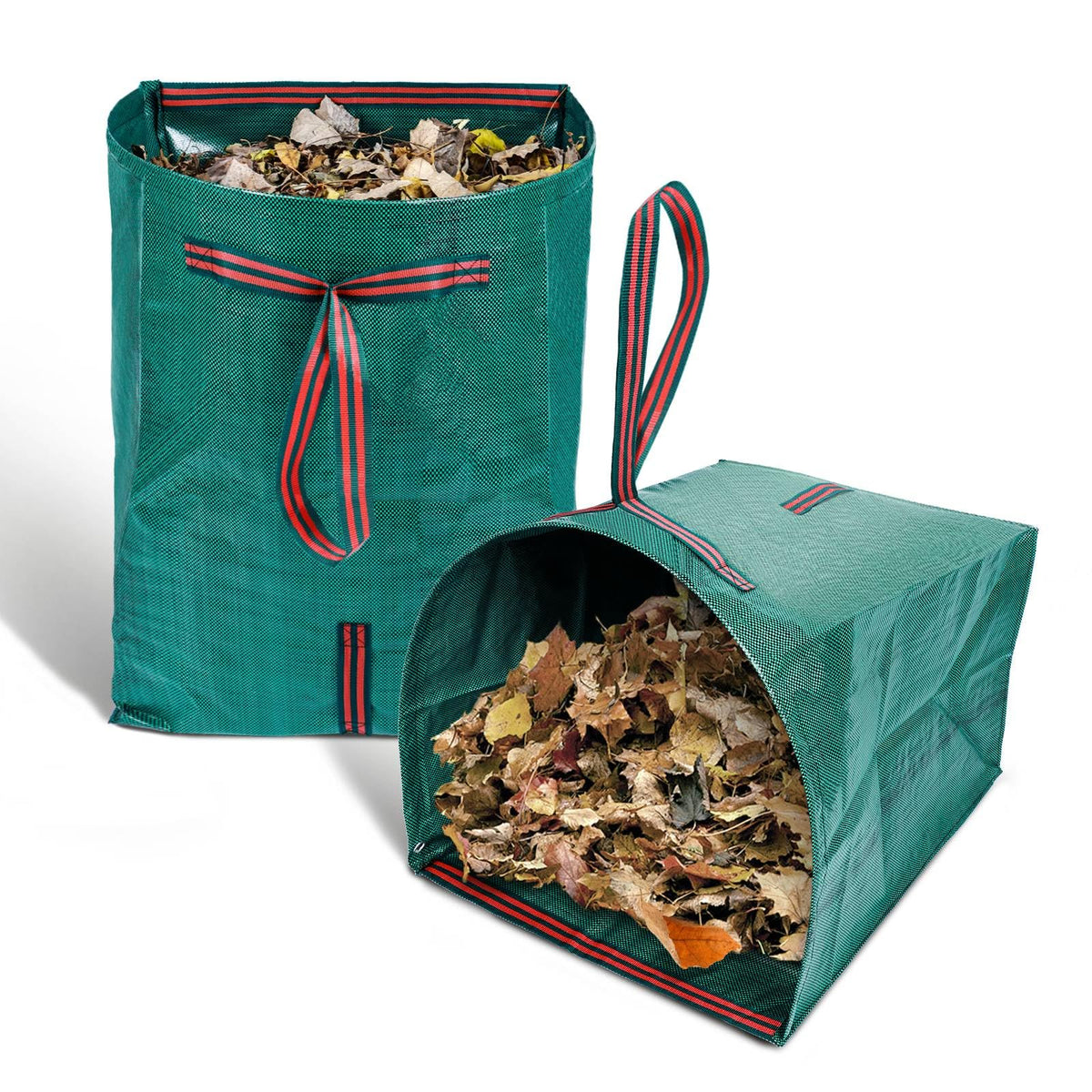 RISETEX spacious-capacity bag holds substantial leaf and yard waste