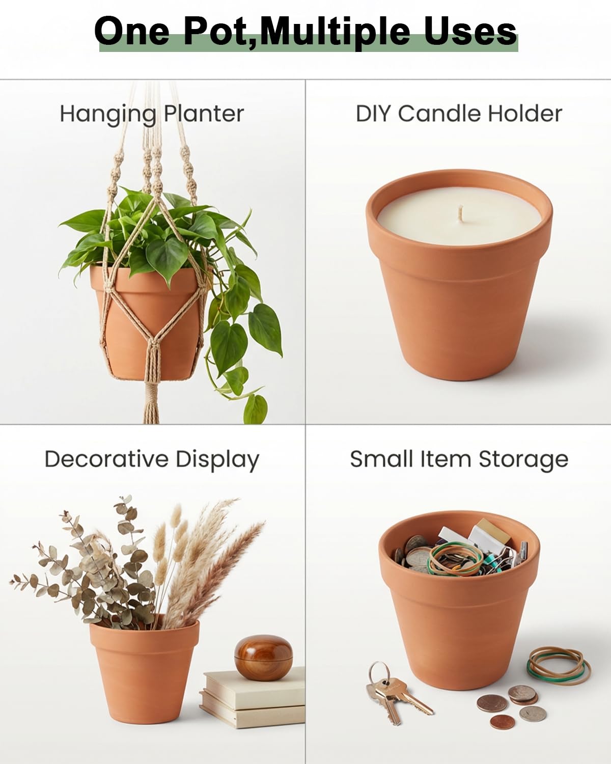 Riseuvo terracotta pot with saucer ready to protect floors