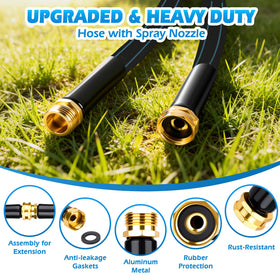 Riskhero lightweight hose being carried by a gardener.