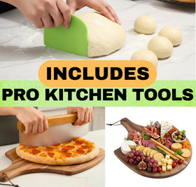 Ritual Life stainless steel pizza cutter with blade cover for safe slicing