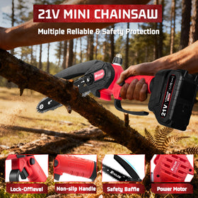 Close-up of Rivlox Mini Chainsaw chain blade for precise cuts