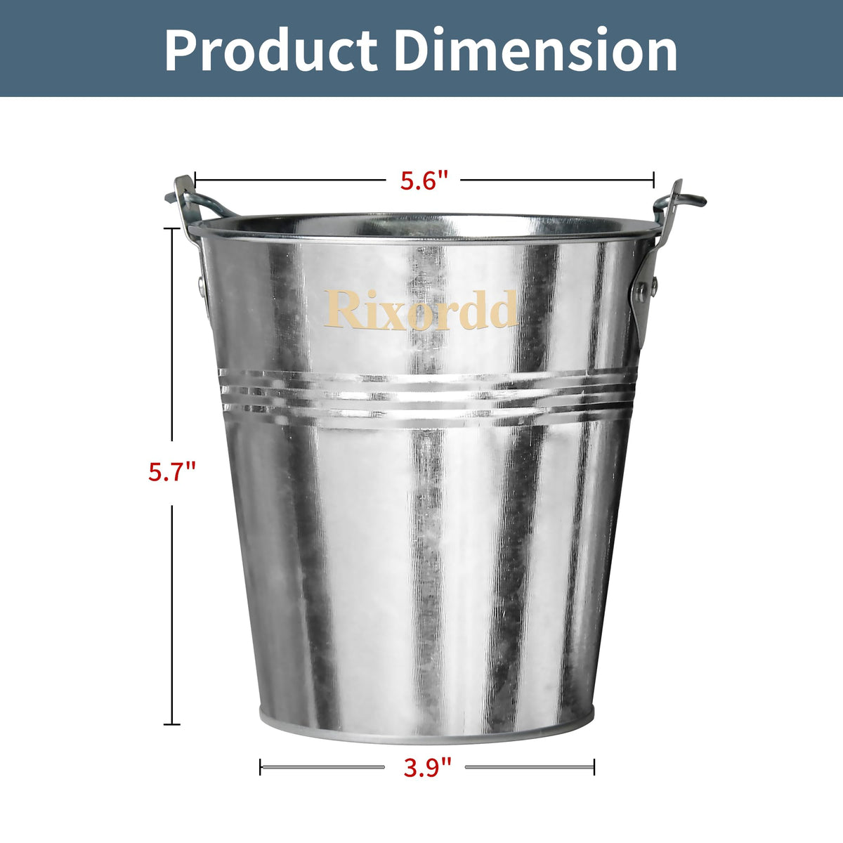 Rixordd grease bucket highlights galvanized steel construction designed for outdoor use.