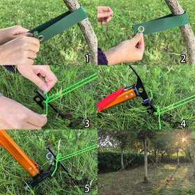 RIY straps are about 16 inches long and 1.5 inches wide for bark safety.