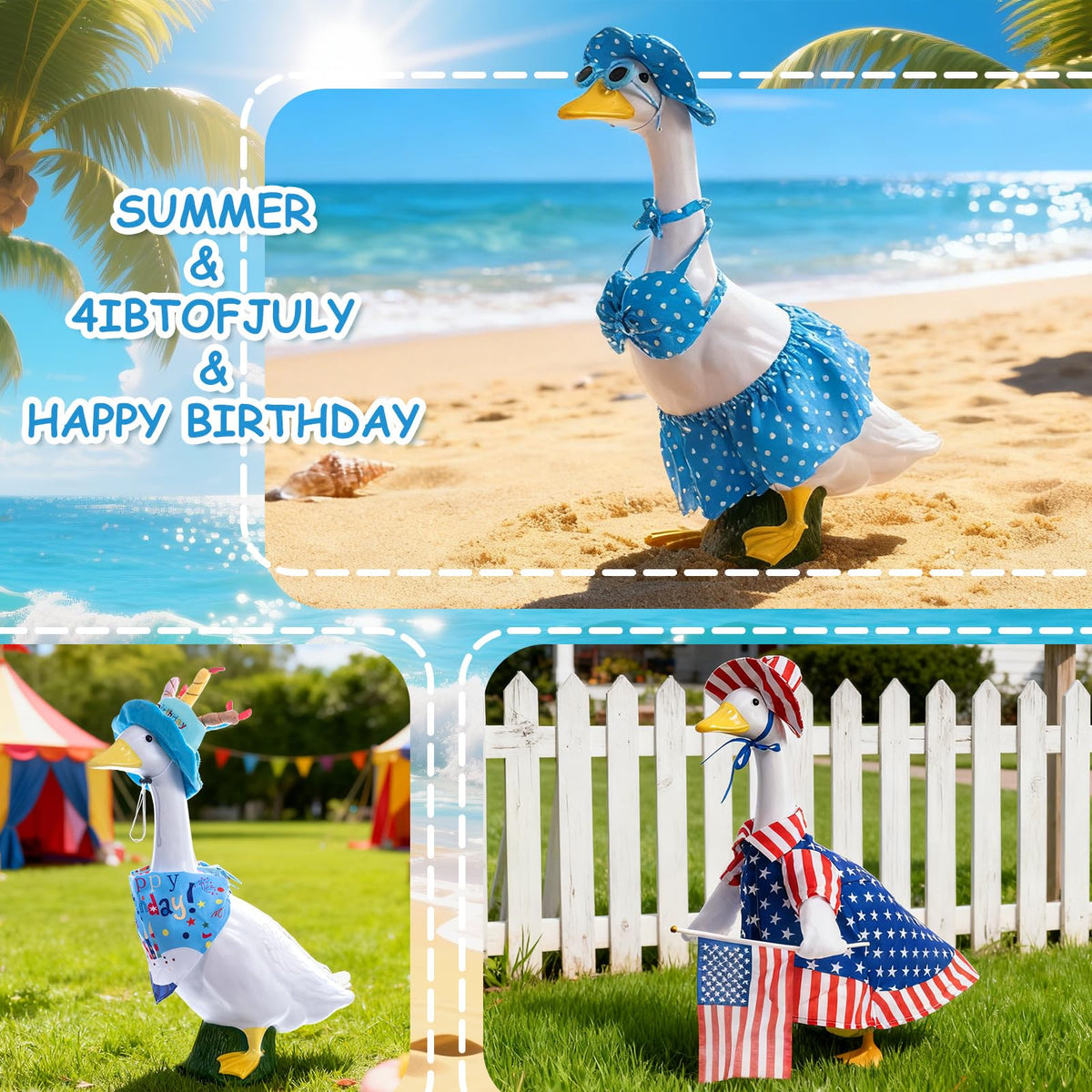 RIYYDEN summer-hawaiian-goose-costume creates tropical porch vibes.