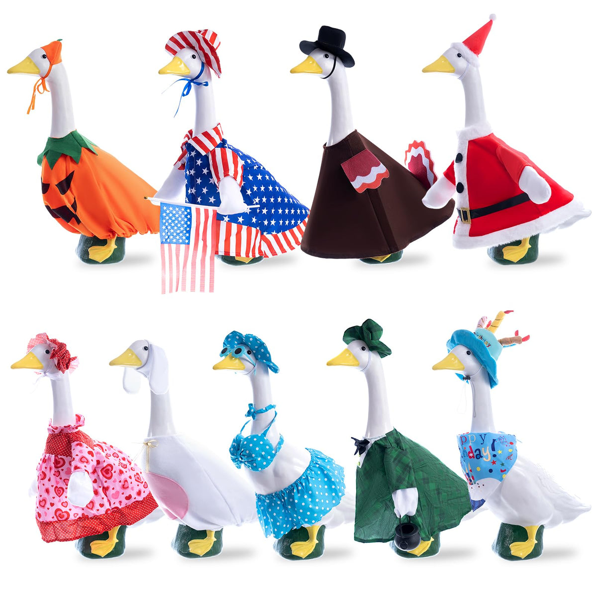 RIYYDEN valentines-day-goose-costume enhances romantic porch decor.