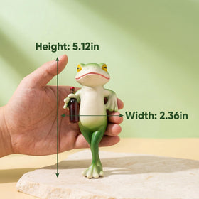 RJVZUKL resin frog garden decor adds outdoor charm to a planter