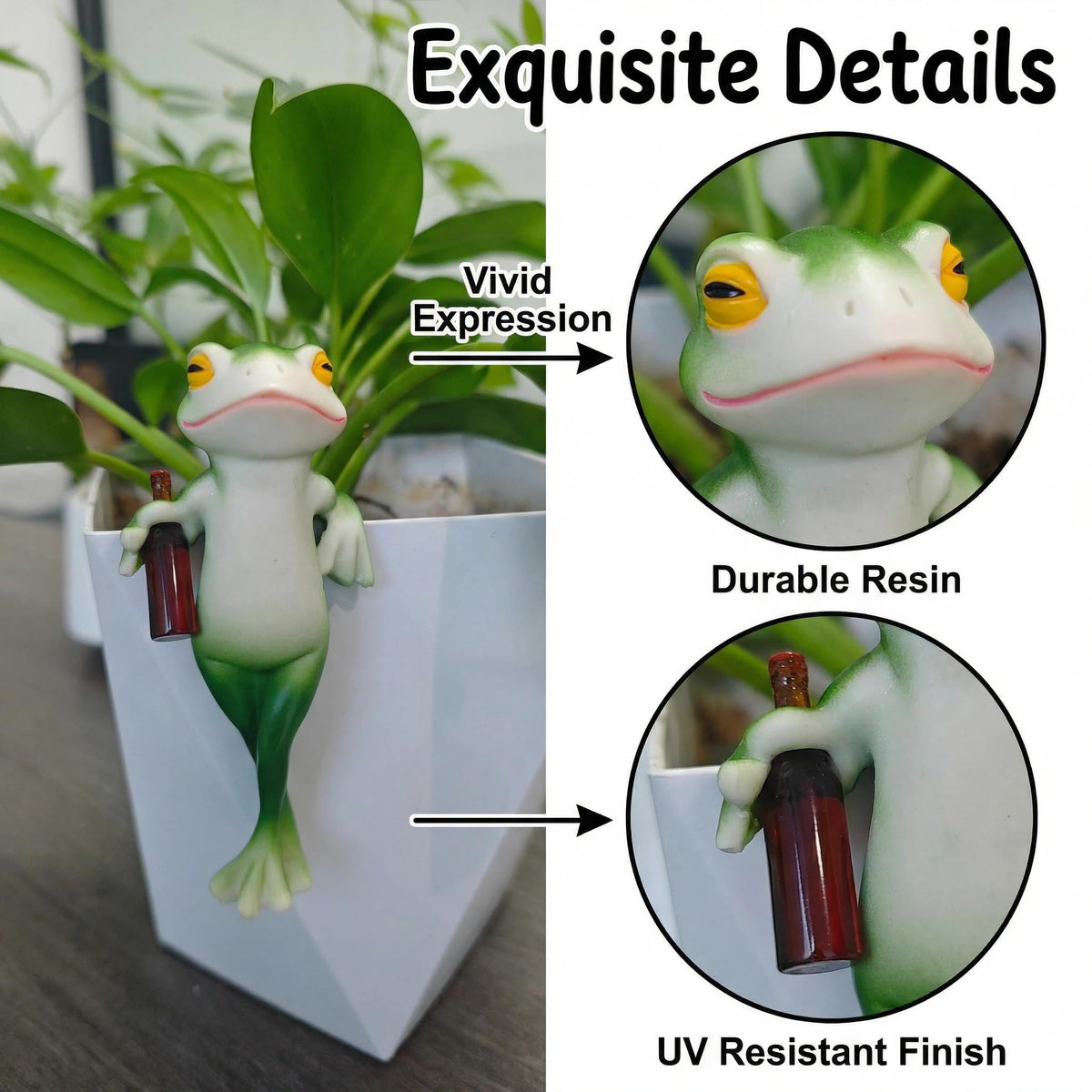 RJVZUKL weatherproof frog hugger withstands sun and rain outdoors