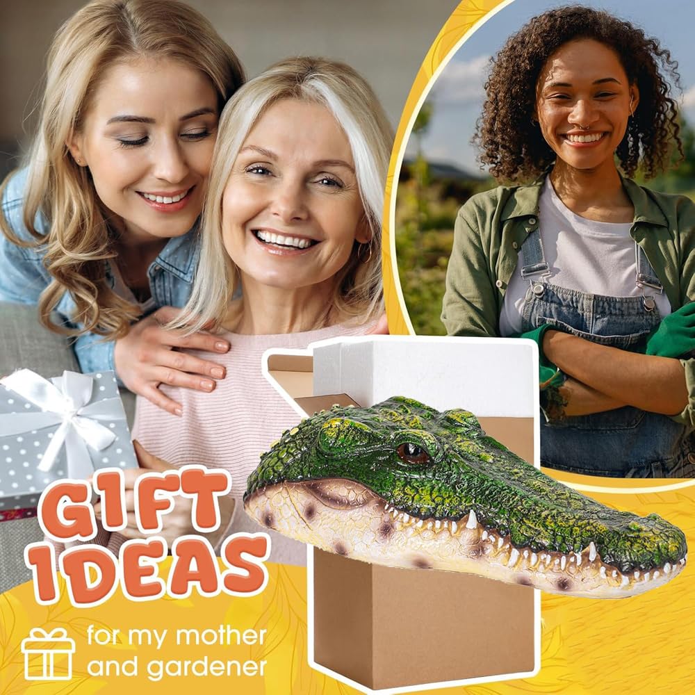 RKGOMDMU floating alligator head deters ducks and birds from pond and pool areas