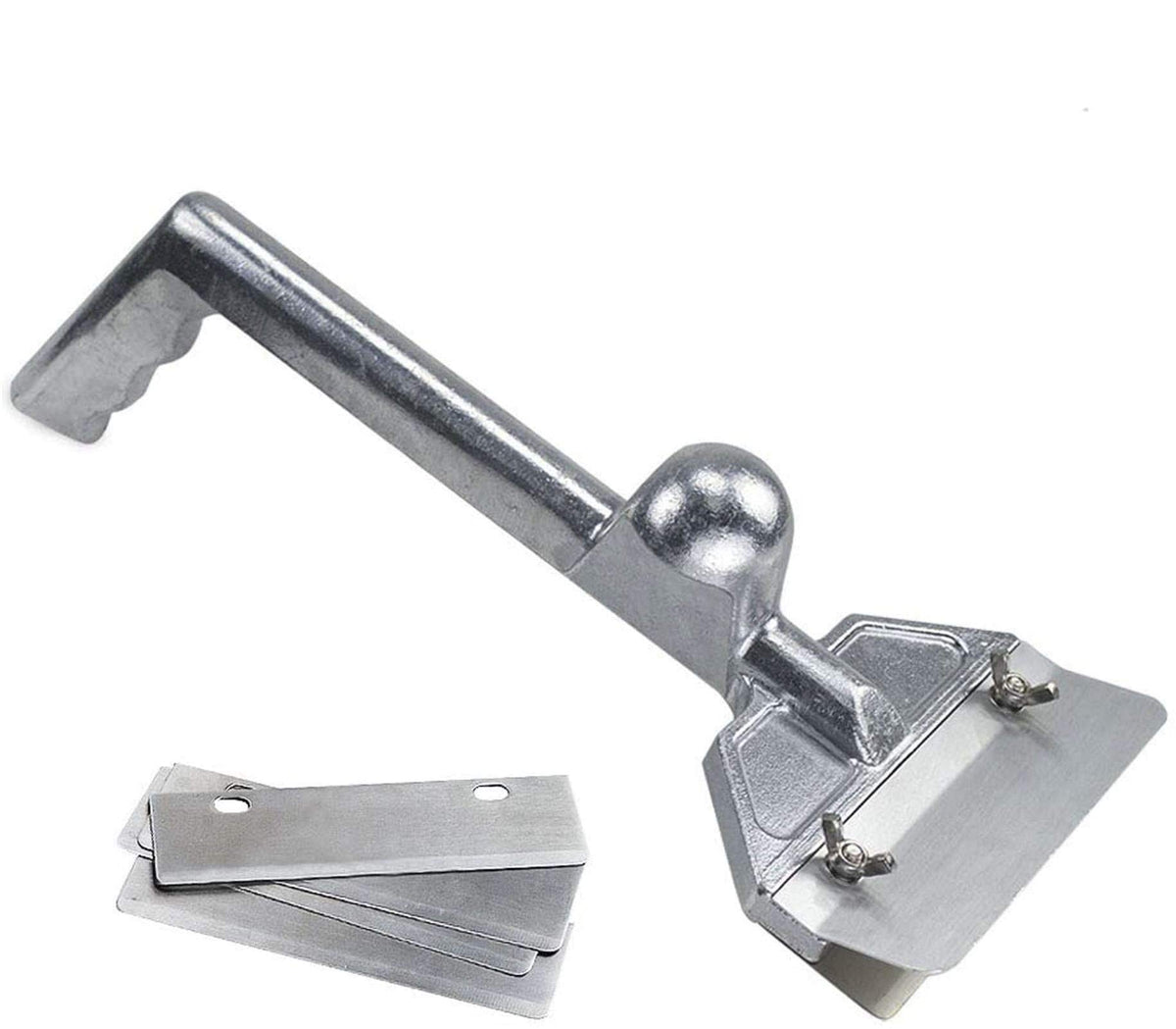LRui Grill Scraper Long Handle for safer, levered griddle cleaning.