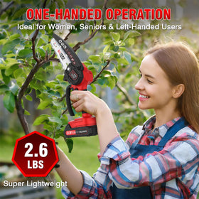 RLSOO mini chainsaw 6in copper motor detail signals strong performance.