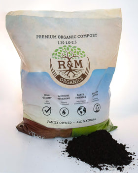 R&M Organics outdoor garden use for vegetables, flowers, and trees.