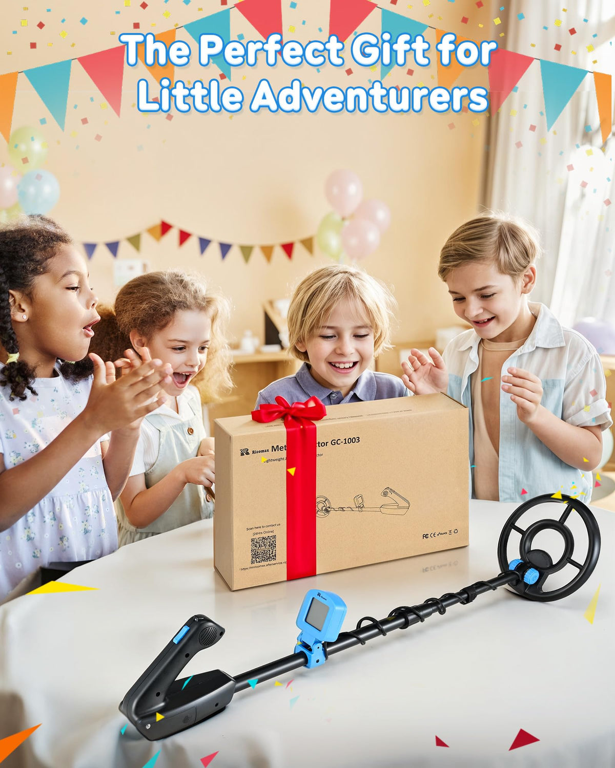 RM Ricomax kids metal detector kid-friendly design for safe outdoor play